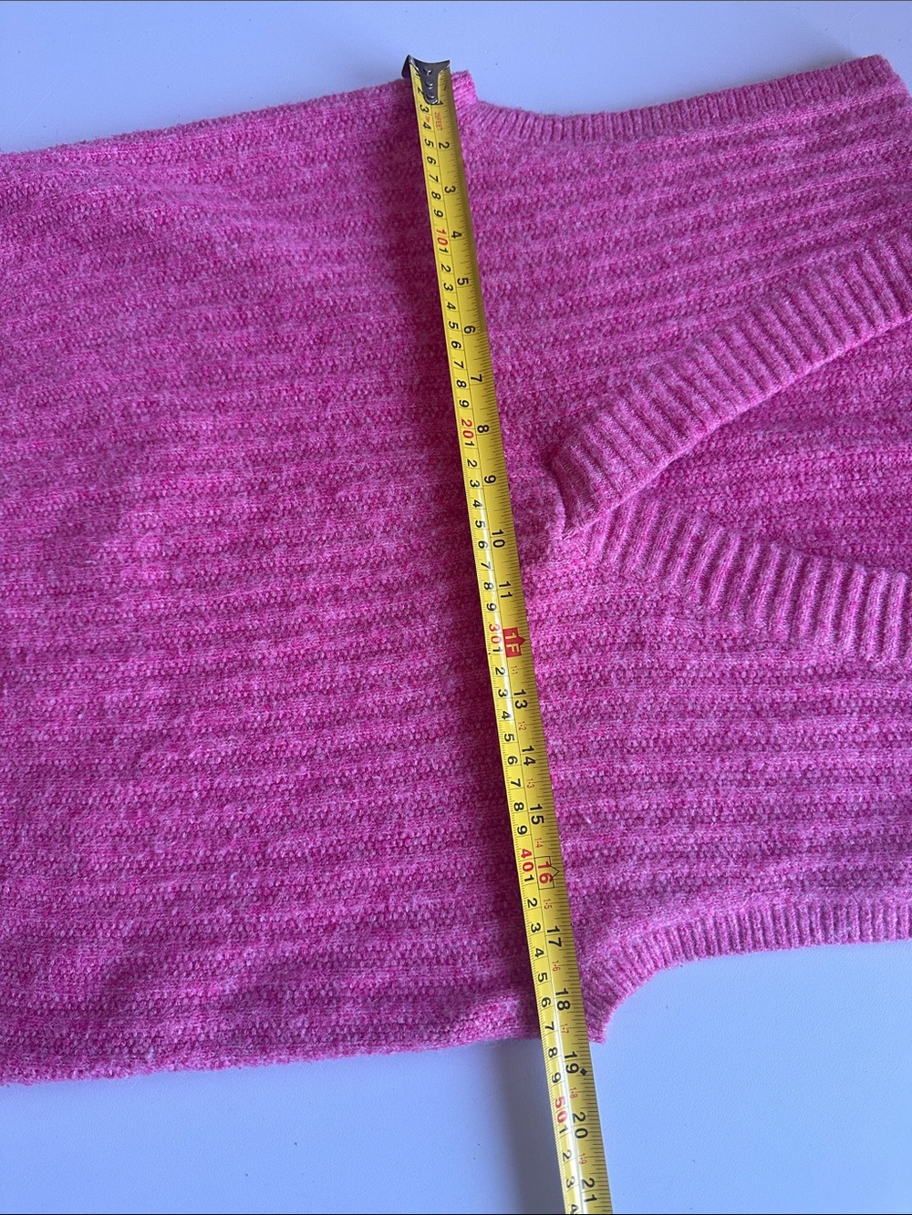 Pink Ribbed V-Neck Sweater Vest - Picture 9 of 11